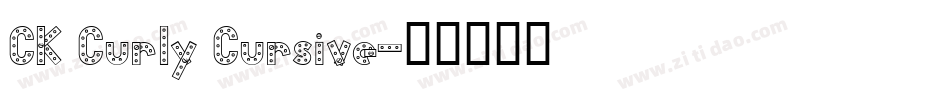CK Curly Cursive字体转换